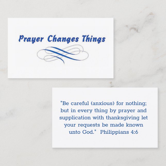 PRAYER Changes Things  Business Card (Front/Back)