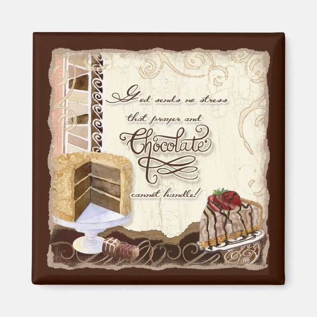 Prayer & Chocolate Magnet (Front)
