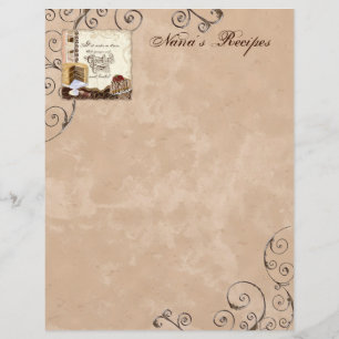 Prayer & Chocolate Woman's Recipe Pages for Binder