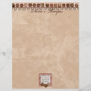 Prayer & Chocolate Woman's Recipe Pages for Binder