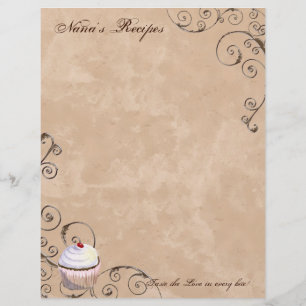 Prayer & Chocolate Woman's Recipe Pages for Binder