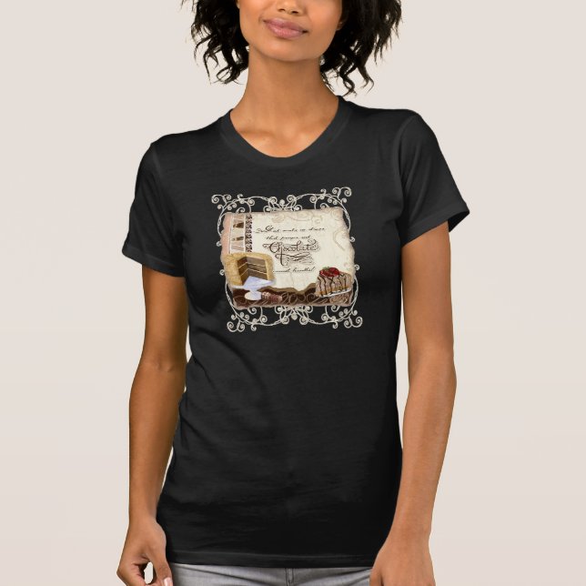 Prayer & Chocolate Woman's T-Shirt (Front)