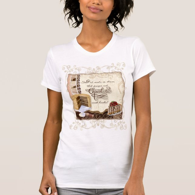 Prayer & Chocolate Woman's T-Shirt (Front)
