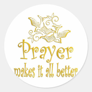 Prayer Classic Round Sticker