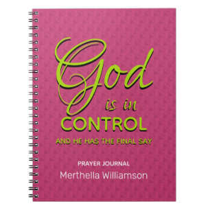 Prayer Devotional Journal Diary GOD IS IN CONTROL