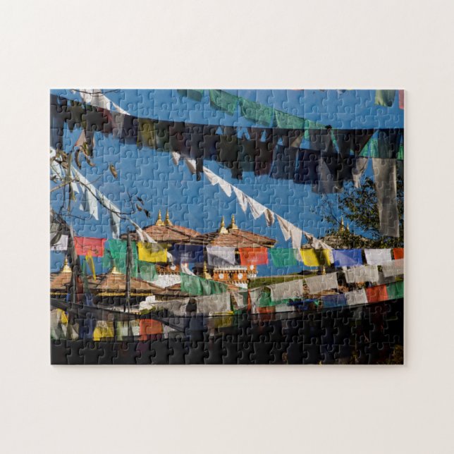 Prayer flags and chortens jigsaw puzzle (Horizontal)