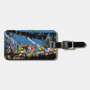 Prayer flags and chortens luggage tag