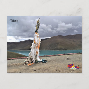 Prayer Flags by Lake Yamdrok, Tibet, China Postcard
