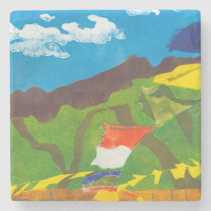 Prayer Flags II Stone Coaster