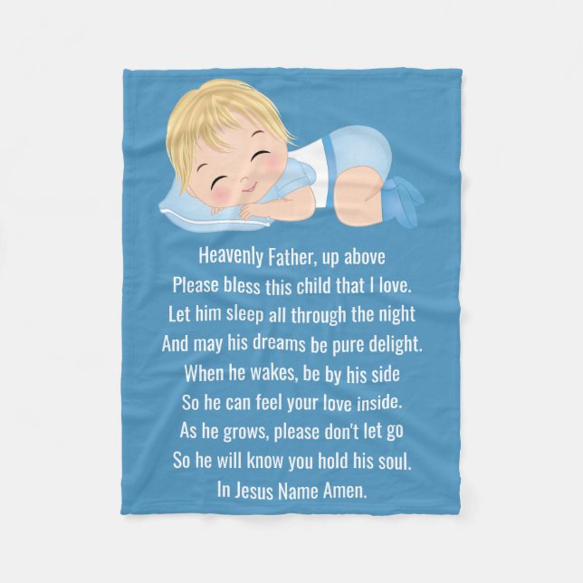 Prayer - Fleece Blanket, 60"x80" (Front)