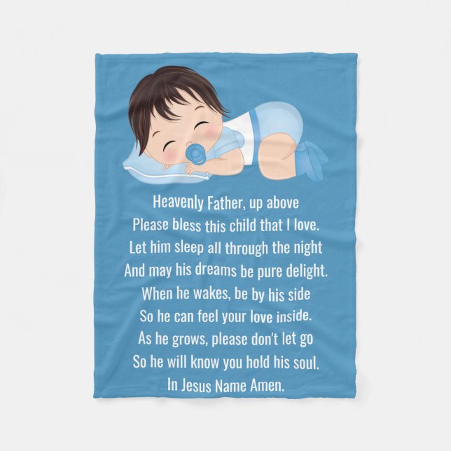 Prayer - Fleece Blanket, 60"x80" (Front)