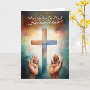 Prayer for a Shattered Heart Open Hands to God Card