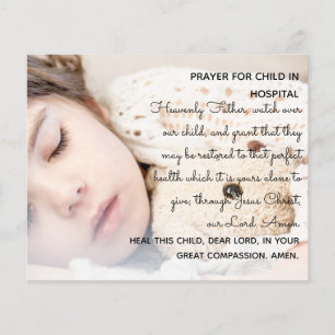 Prayer for Child in Hospital - Postcard
