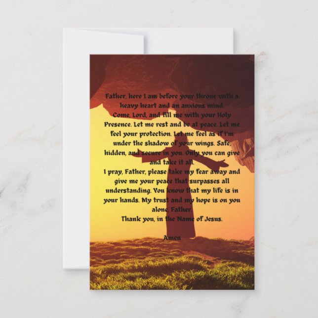 Prayer For Daily Life Flat Greeting Card (Front)