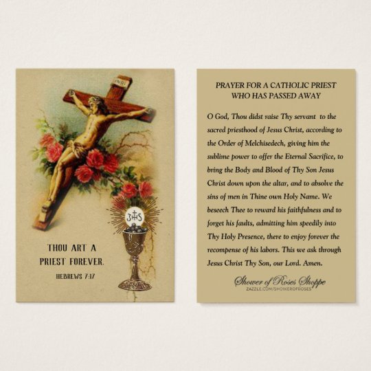 Prayer for Deceased Catholic Priest Funeral | Zazzle.co.uk