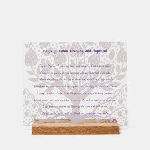 Prayer for Divine Cleansing and Alignment Acrylic Sign