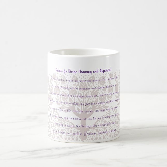 Prayer for Divine Cleansing and Alignment Coffee Mug (Center)