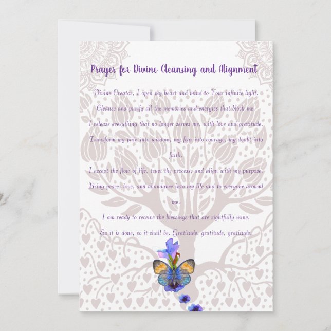 Prayer for Divine Cleansing and Alignment Invitation (Front)