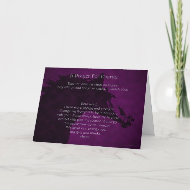 Prayer For Energy Greeting card (Front)