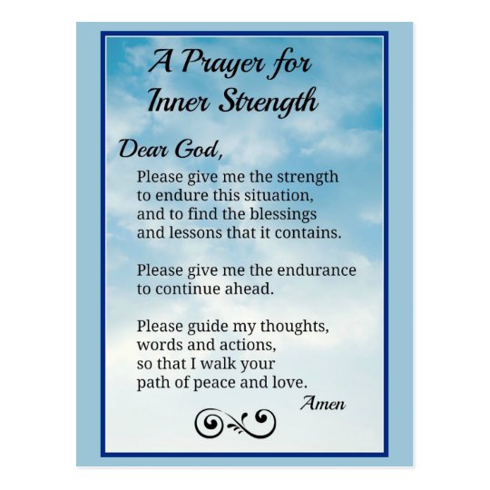 Prayer for Inner Strength Postcard