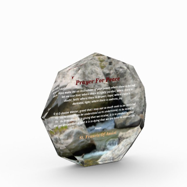 Prayer For Peace Photo Block (Left)