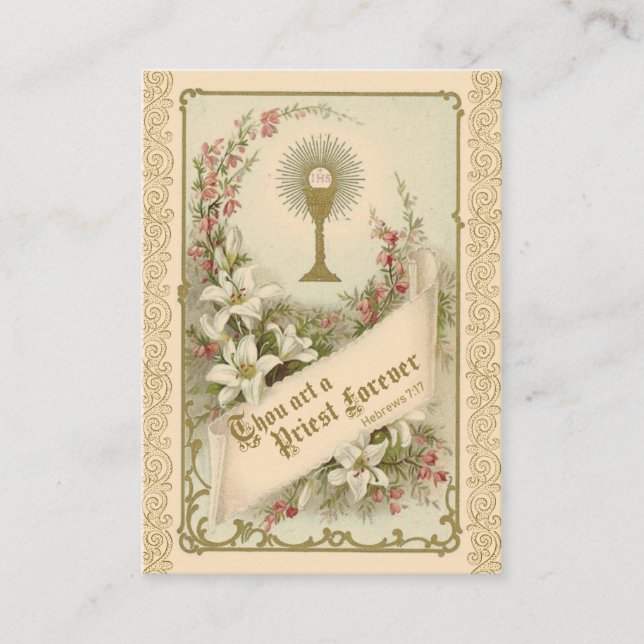 Prayer for Priests by St. Therese Holy Card (Front)