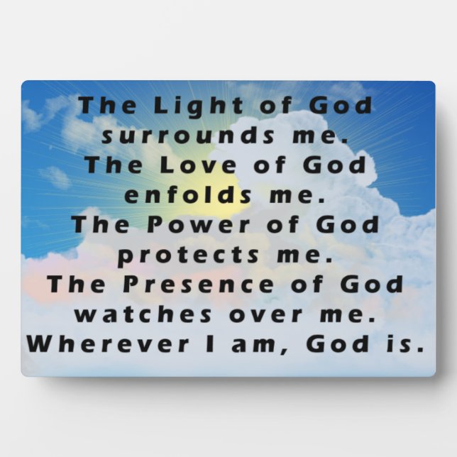 Prayer for Protection Plaque (Front)