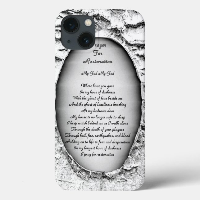 Prayer for Restoration Case-Mate iPhone Case (Back)