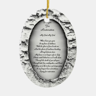 Prayer for Restoration Ceramic Tree Decoration