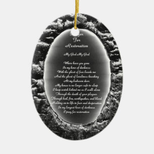 Prayer for Restoration Ceramic Tree Decoration