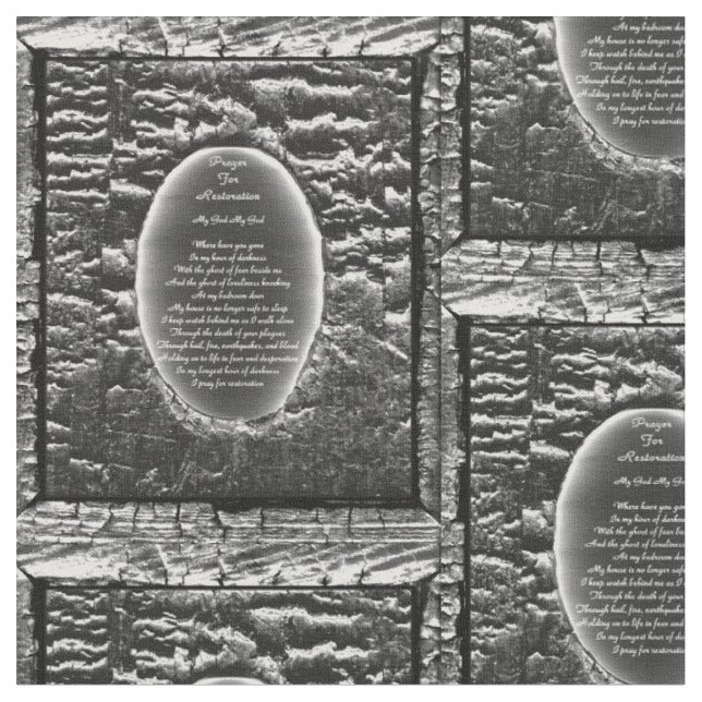 Prayer For Restoration Fabric (Close Up)