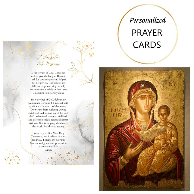 Prayer for Safe Pregnancy Orthodox Christian Card (Creator Uploaded)