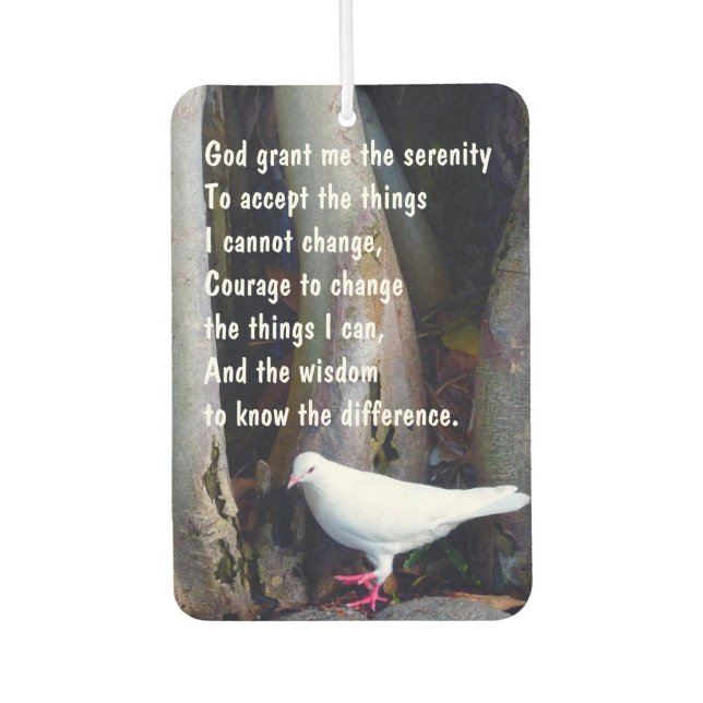 Prayer for Serenity Hawaiian Dove Car Air Freshener (Front)