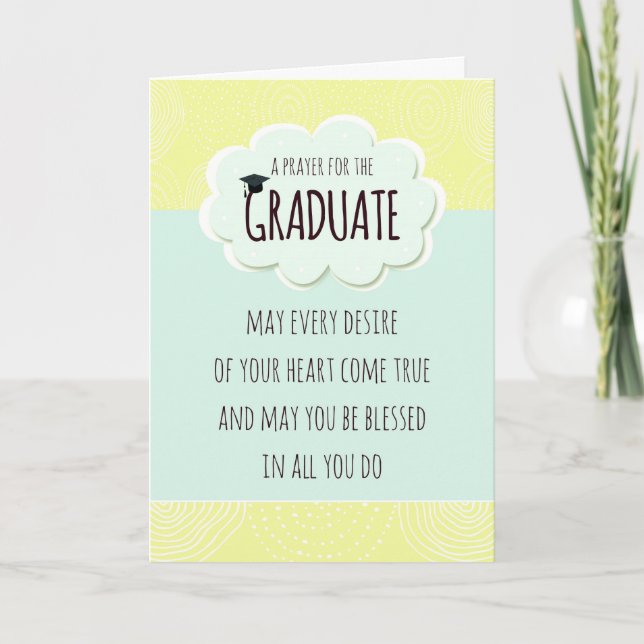 Prayer for the Graduate Graduation Congratulations Card (Front)