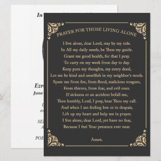 prayer for those living alone invitation