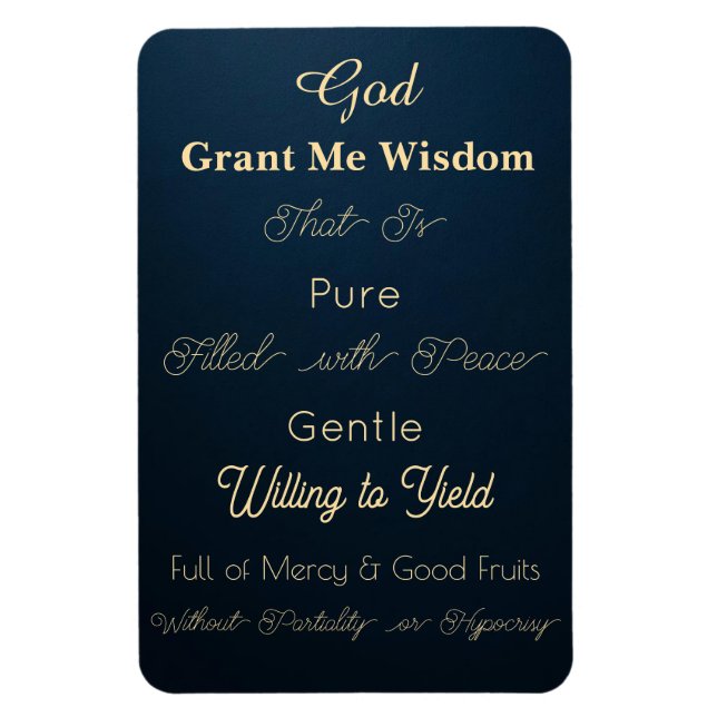 Prayer for Wisdom Flexible Magnet (Vertical)