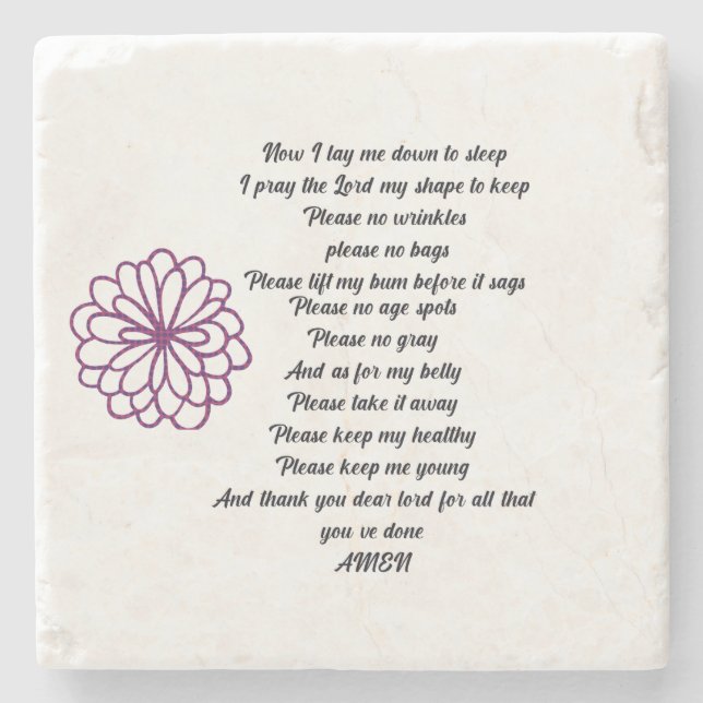 Prayer funny gifts for her, I Pray the lord Stone Coaster (Front)