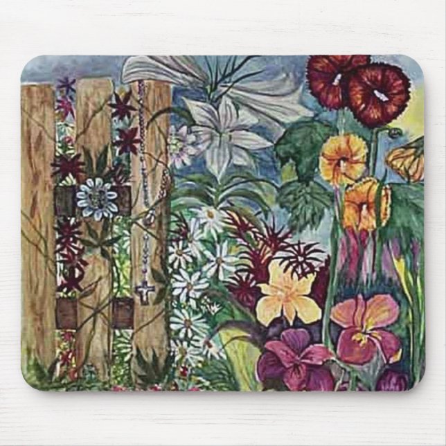 prayer garden & rosary = mouse pad (Front)