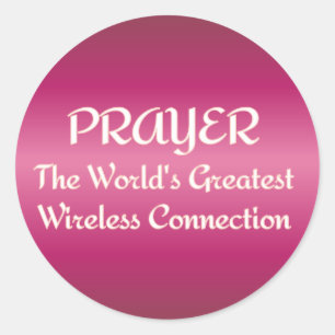 PRAYER - Greatest Wireless Connection Classic Round Sticker