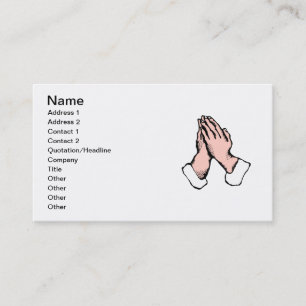 Prayer Hands Business Card