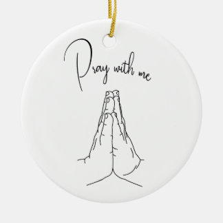 Prayer Hands, Pray With Me Ceramic Tree Decoration