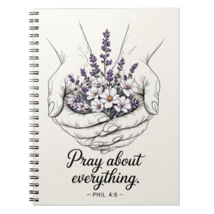 Prayer Hands with Lavender - Devotional Journal