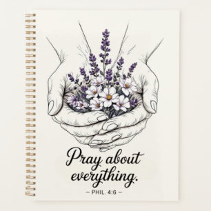 Prayer Hands with Lavender - Devotional theme Planner