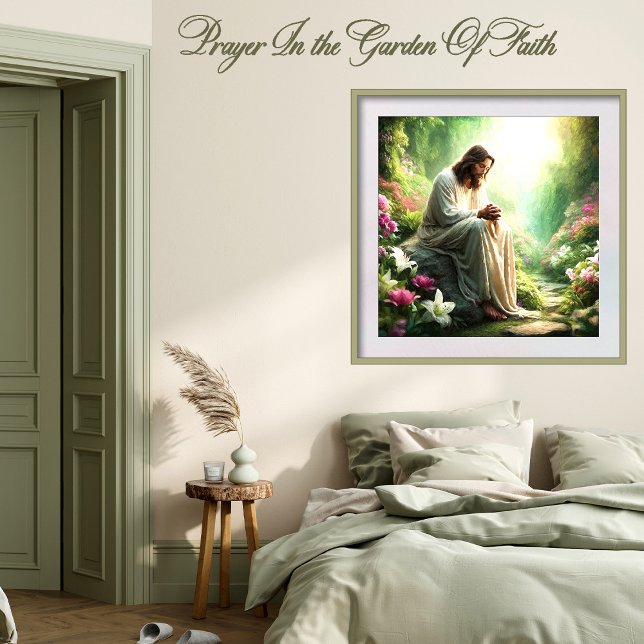 PRAYER IN THE GARDEN OF FAITH CANVAS PRINT (Creator Uploaded)