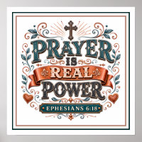 Prayer Is Real Power Christian Biblical Quotes