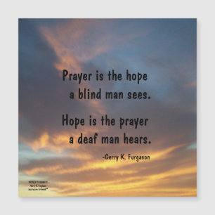 PRAYER IS THE HOPE MAGNETIC CARD