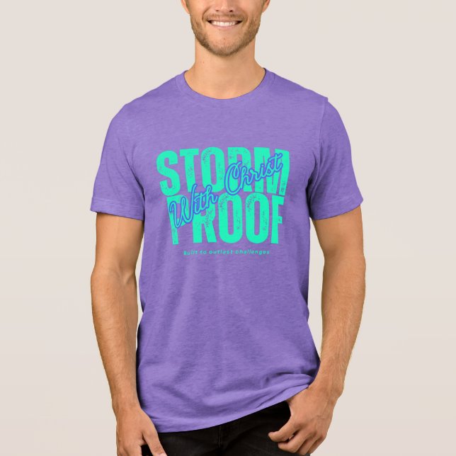 Prayer Jesus Scripture Christianity Graphic Purple Tri-Blend Shirt (Front)
