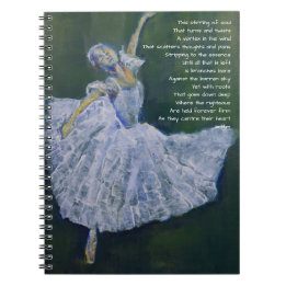 Prayer journal with ballerina & poetry