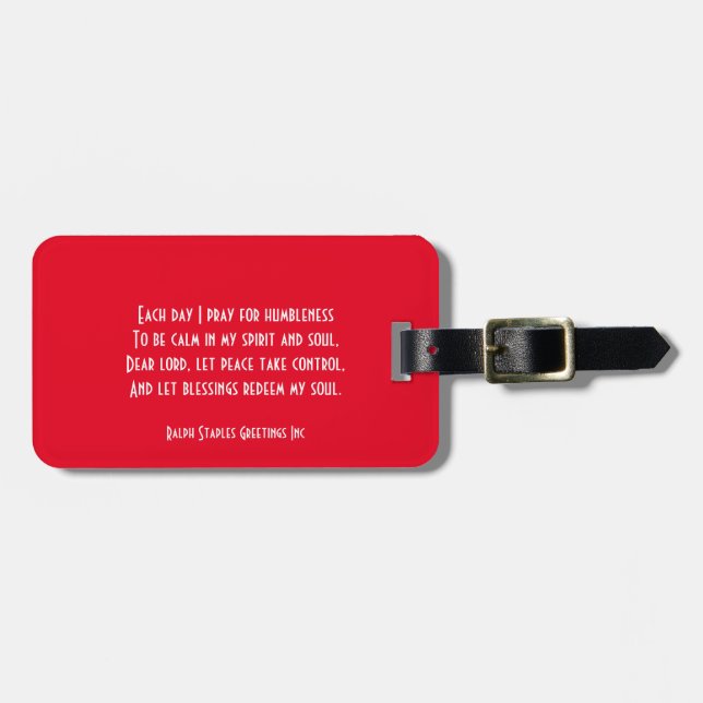 Prayer Luggage Tag (Front Horizontal)