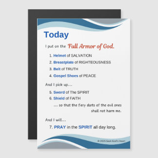 Prayer Magnet - Full Armour of God - 7"x5"